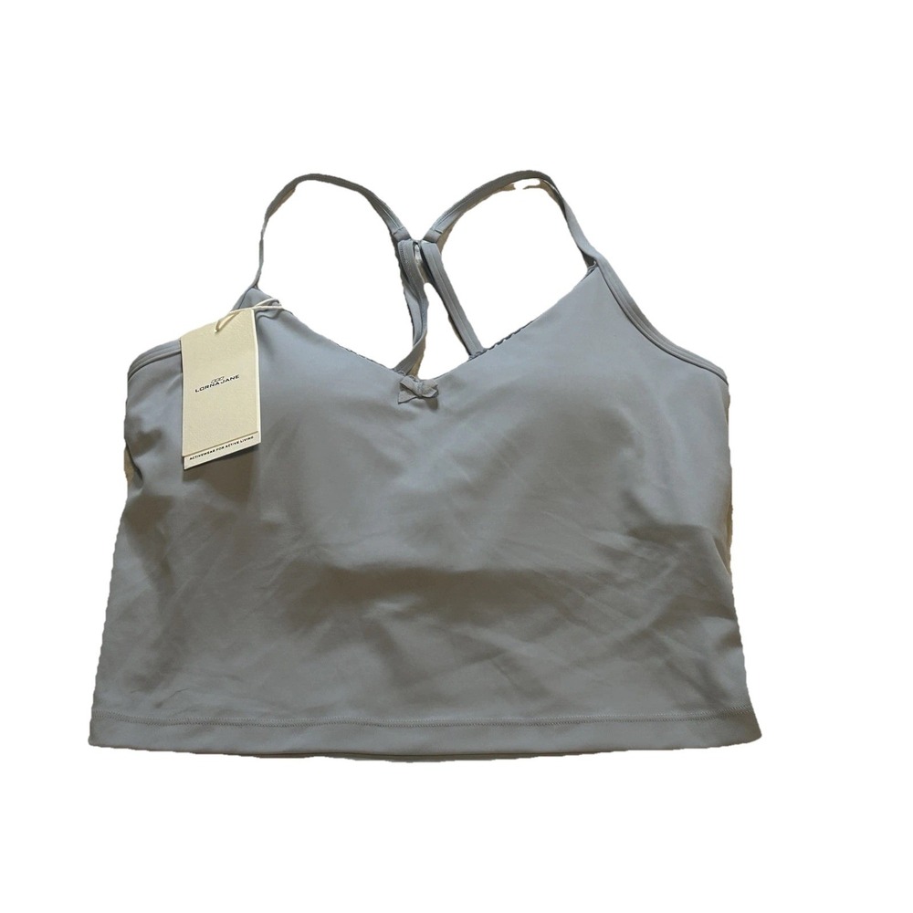 Lorna Jane Sweet Thing Combo NEW Sports Bra strappy Large Light Glacier Blue NWT